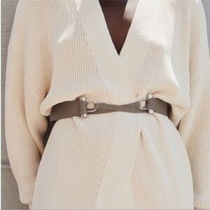 NWT ZARA Strap Detail Leather Belt